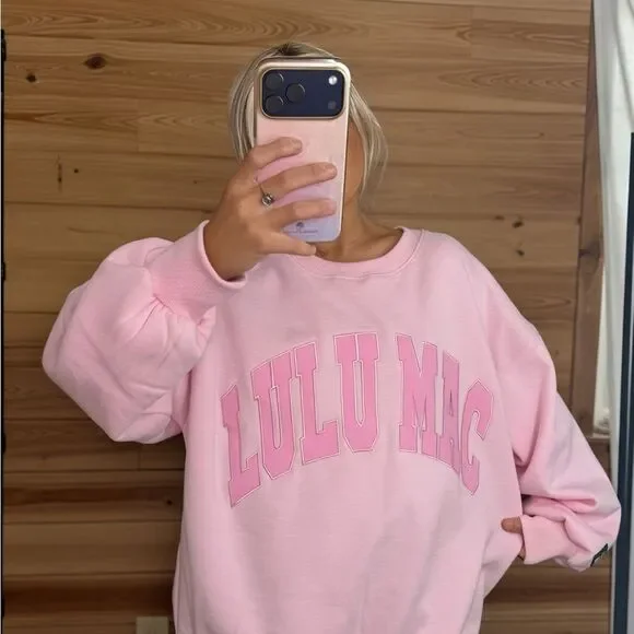 Lulu Mac Pink Sweatshirt NWT - Picture 2 of 3